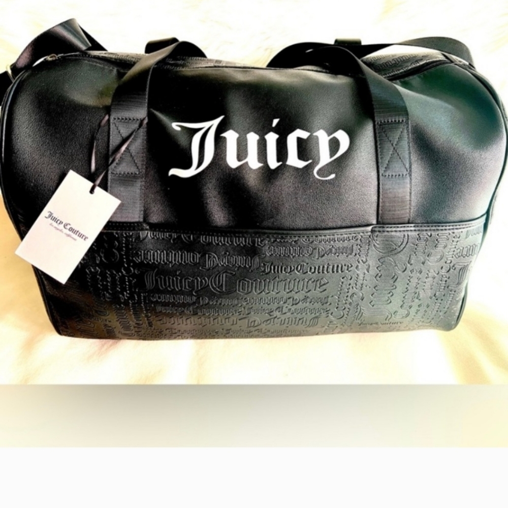 Deboss Logo Black Weekender bag by Juicy Couture "Shout it Out"